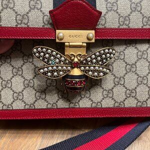 Gucci Red and Beige Satchel